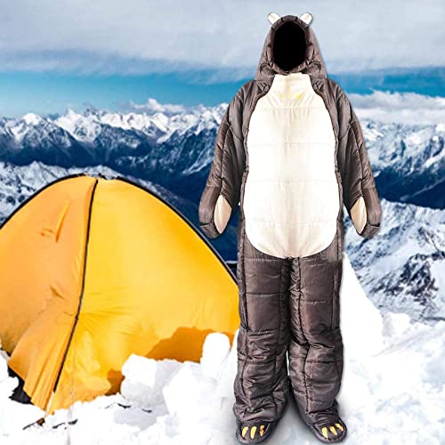 Lightweight 4-Season Mummy Sleeping Bag for Adults - Warm & Cool Weather Backpacking Sleeping Bag with Arm & Leg Openings - Perfect for Camping, Hiking, and Outdoor Adventures