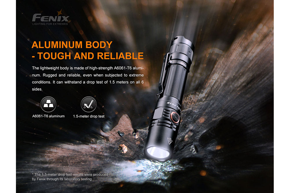 Fenix PD35 V3.0 Tactical Flashlight - 1700 Lumens High Power LED, Rechargeable EDC Torch for Camping, Hiking & Emergency Use