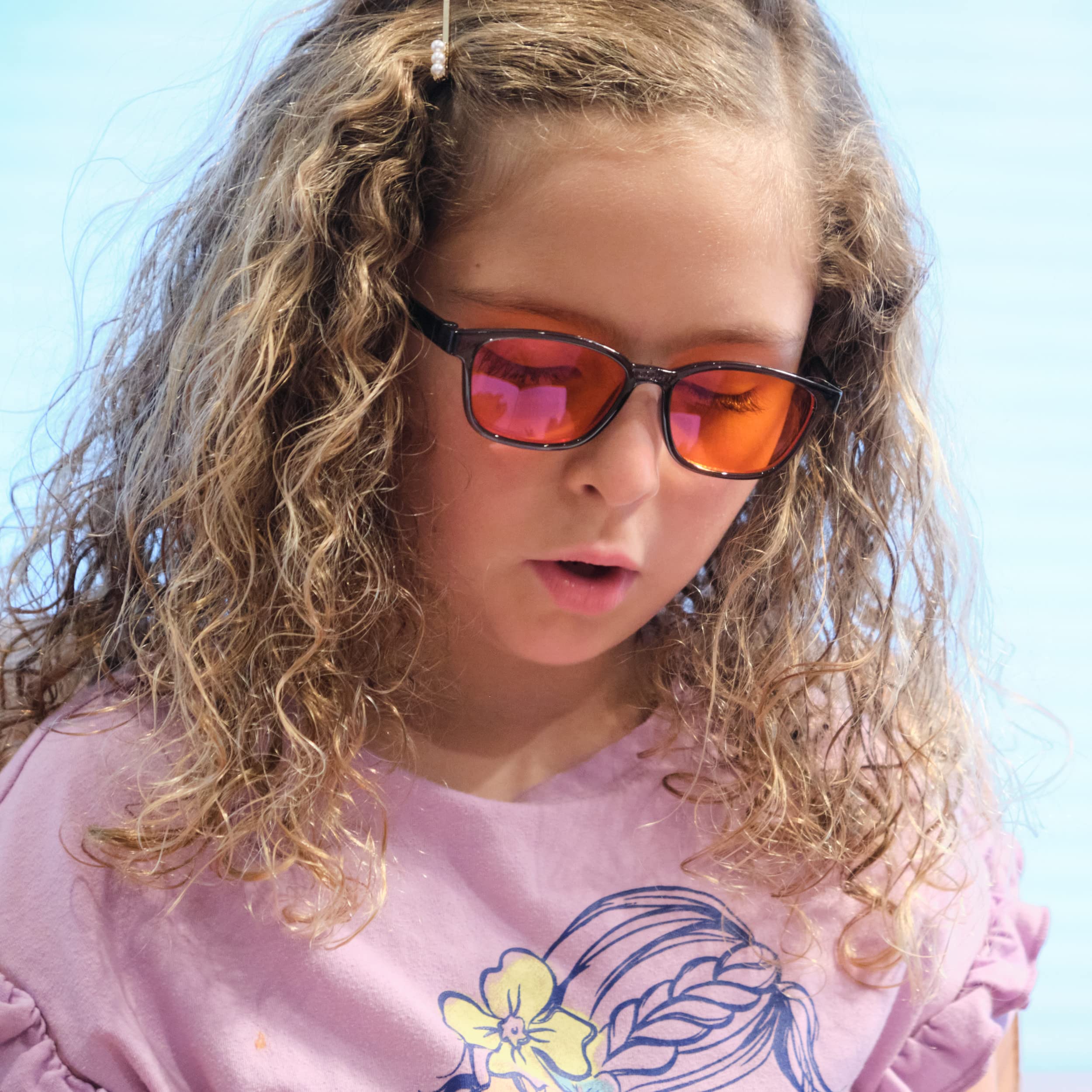 Blue Light Blocking Glasses for Kids - Anti Eyestrain Computer Glasses for Children, Gaming & Online Classes (2 Pack) - Protect Young Eyes from Digital Screens