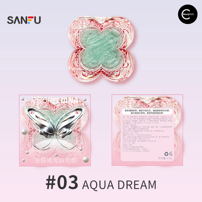 SANFU Ruori Liana Starlight Highlighter - Glow Makeup for Face & Body, Vegan & Cruelty-Free, Perfect for Night Out & Festival Makeup Looks