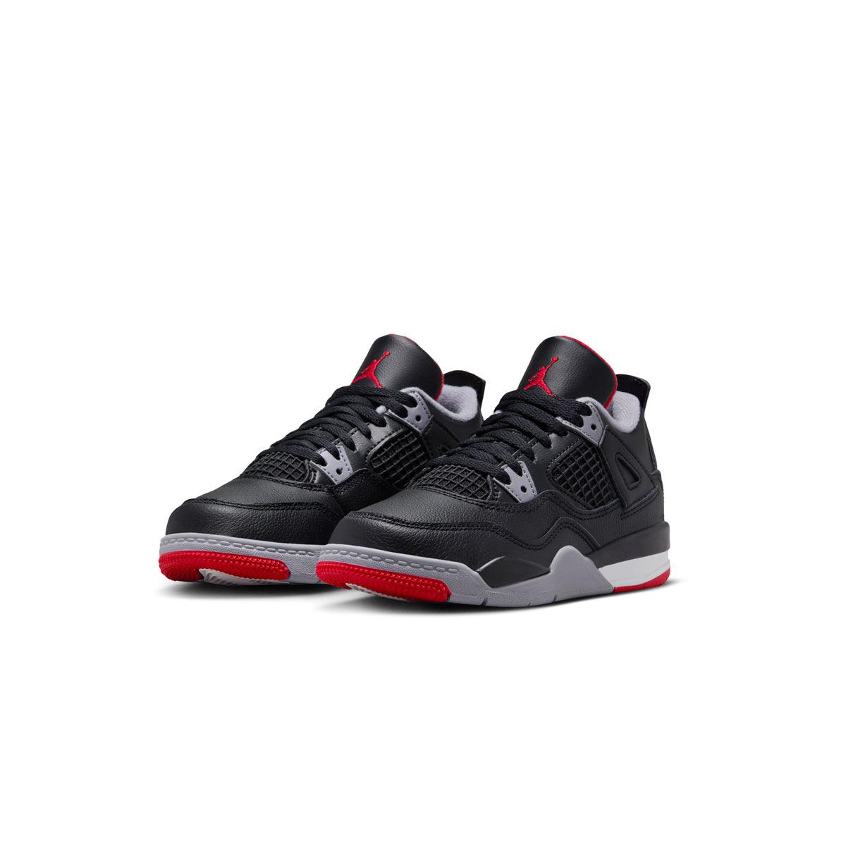 Kids Air Jordan 4 Retro 'Bred Reimagined' Basketball Shoes - Boys' & Girls' Sneakers for Sports, Casual Wear & Street Fashion