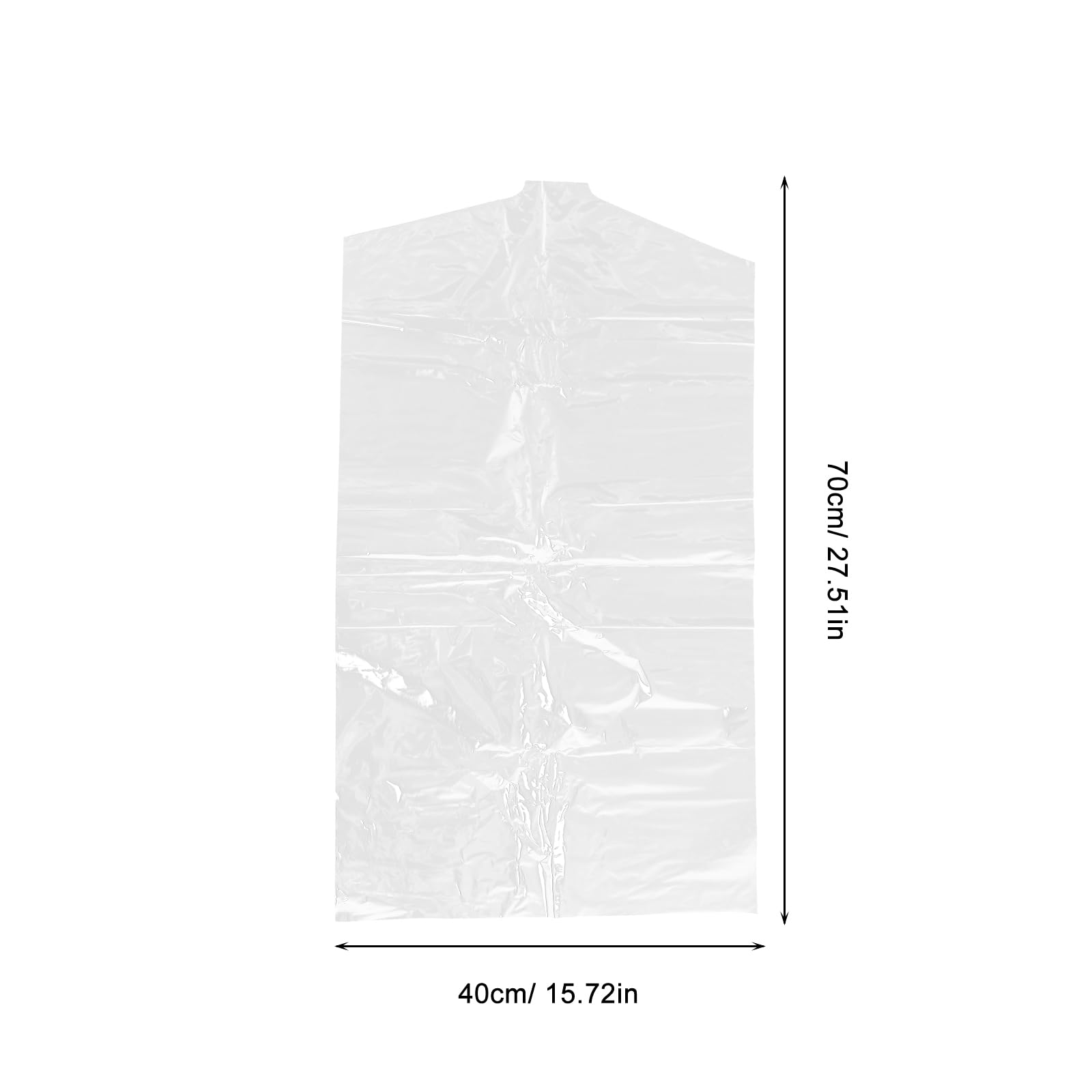 60PCS Clear Plastic Garment Bags for Hanging Clothes - Dry Cleaner & Travel Storage Covers | Perfect for Closet Organization, Moving & Suit Protection