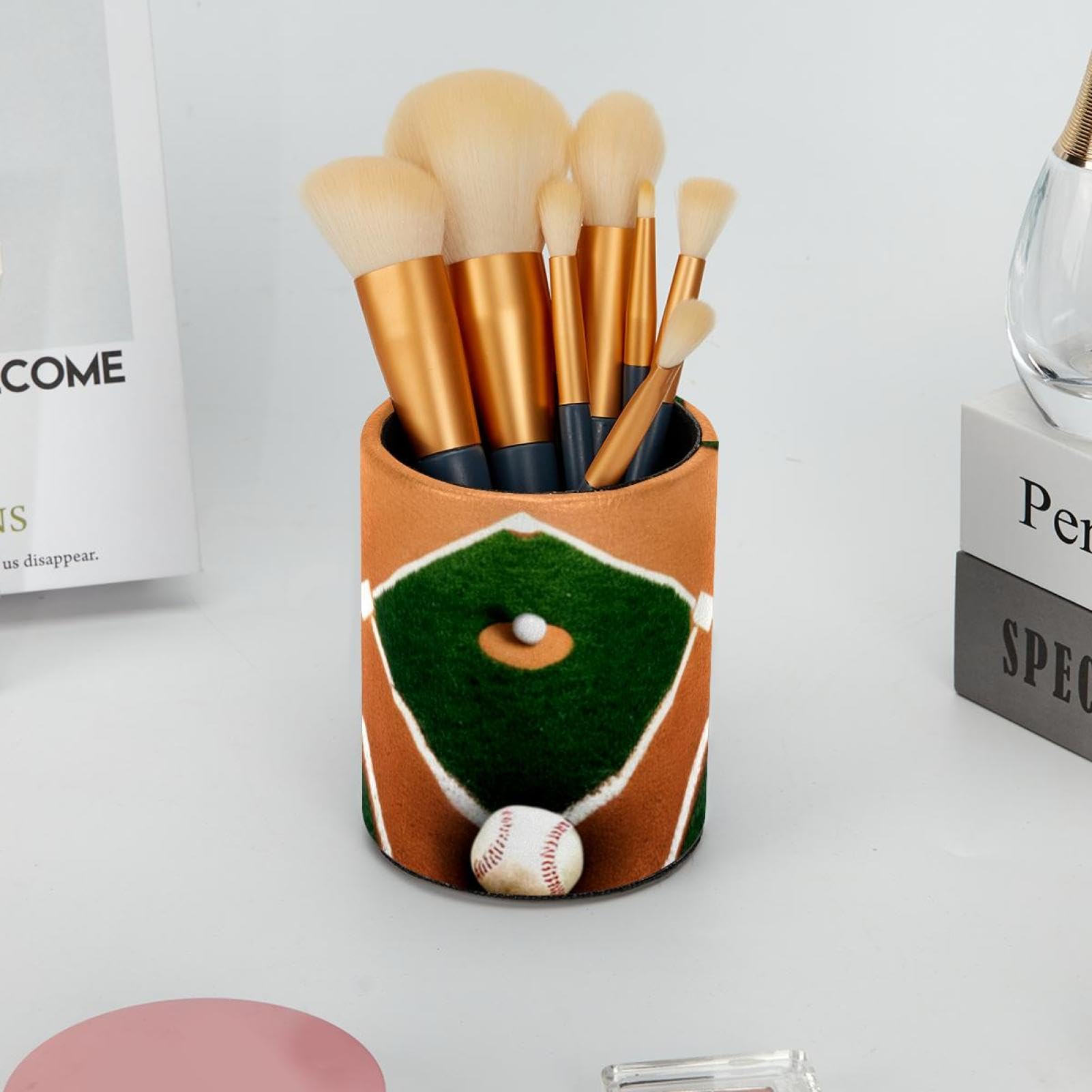 Desk Pen Holder & Pencil Organizer - Durable Office Supplies for Shot Stadium Sport Courts | Perfect for Office, School, and Home Workspace Organization