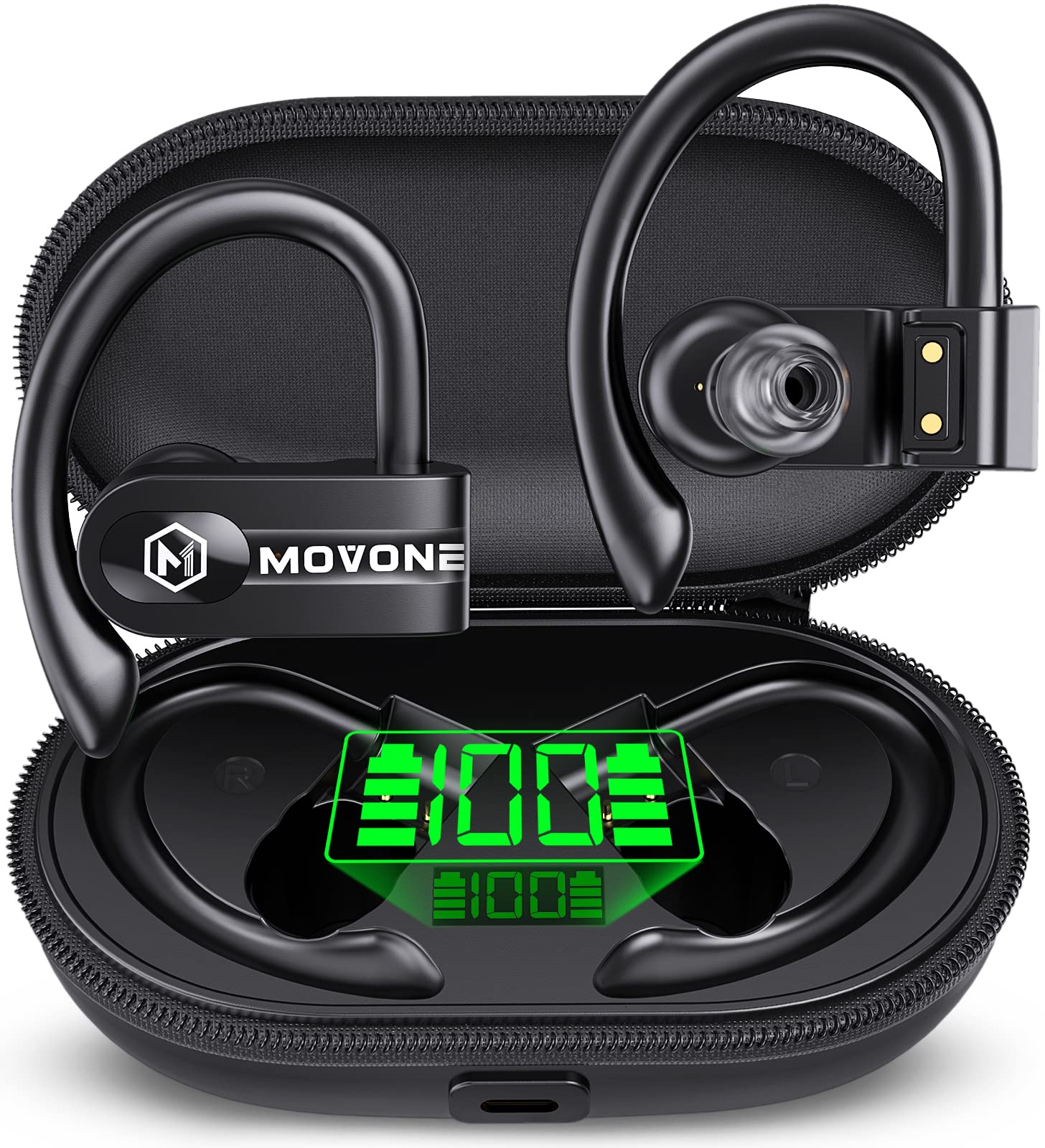 Wireless Bluetooth Earbuds - Noise Cancelling Headphones with Mic for Running, Gym, Workout & Travel - HD Sound, Long Battery Life
