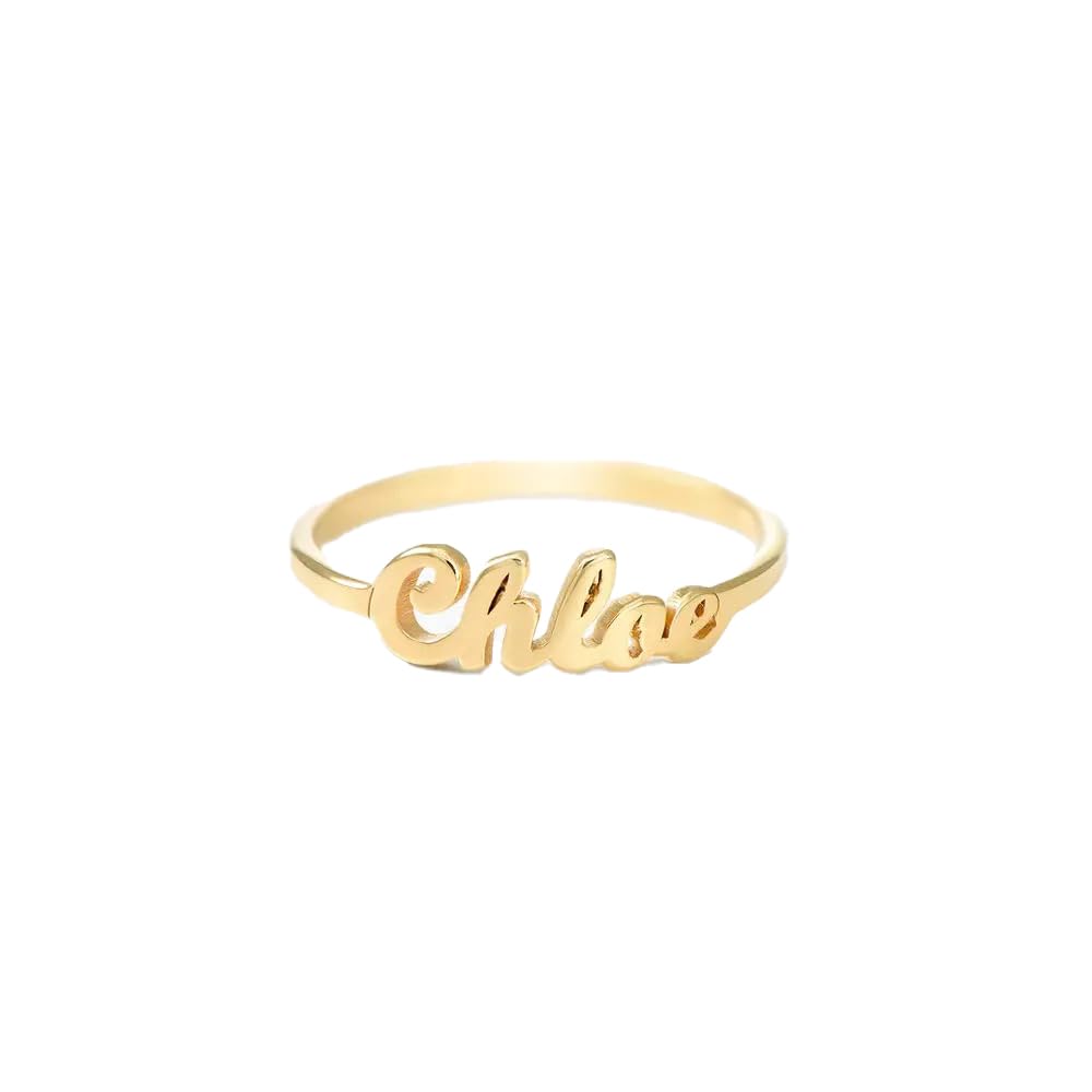Oak & Luna Custom Name Rings - Personalized Couple Rings in Sterling Silver or Gold Plating - Engrave 1-3 Names - Unique Jewelry Gift for Women, Wife, Mom - Perfect for Anniversaries, Weddings & Valentine's Day