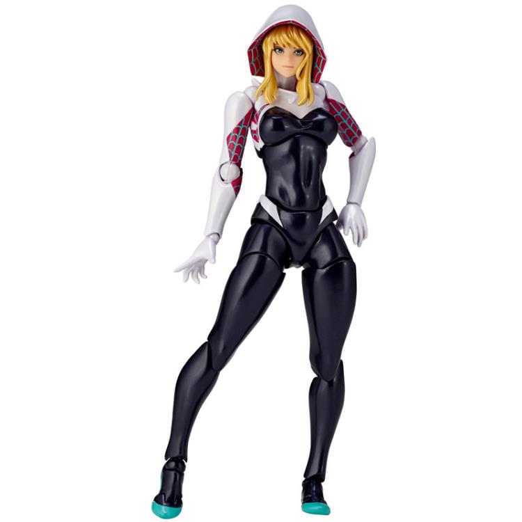 Amazing Yamaguchi Revoltech No. 004 Spider Gwen Action Figure - Highly Articulated Collectible for Marvel Fans & Anime Lovers - Perfect for Display, Photography & Cosplay Inspiration