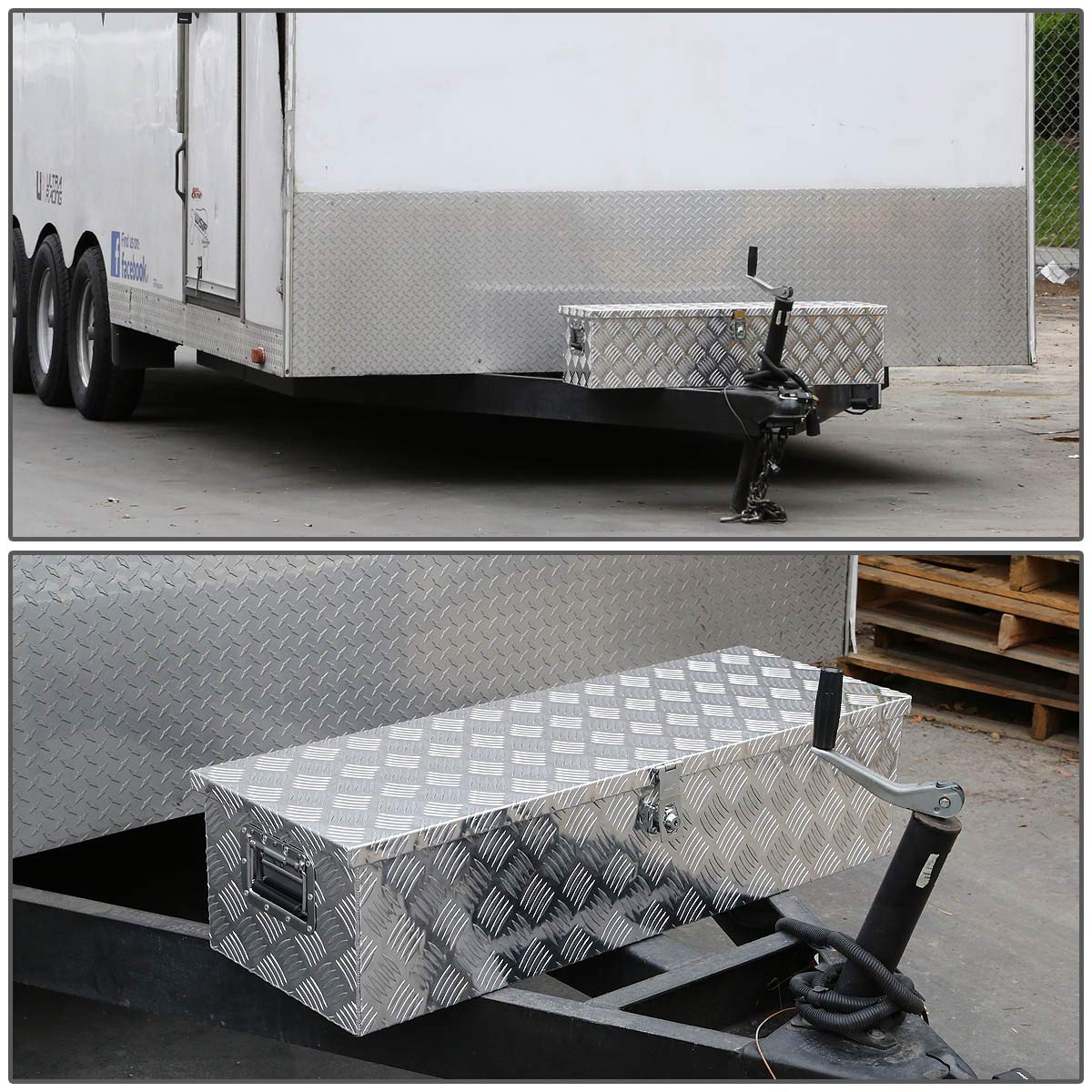 Auto Dynasty 30 x 13 x 10 Inches Aluminum Pickup Truck Bed Tool Box with Key Lock - Secure Storage for Truck Accessories, Camping Gear & Work Tools