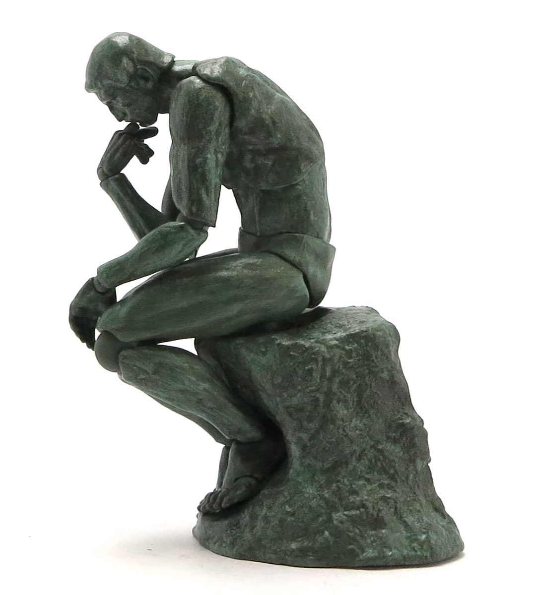Figma Le Penseur Bronze Statue - Table Museum Collection - Classic Thinker Sculpture for Home Office Decor, Bookshelf Display & Gift Idea