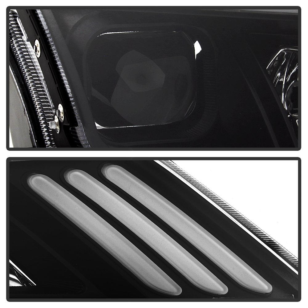 Ford Fusion 2010-2012 LED DRL Headlights - Black/Clear Lens - High Visibility Daytime Running Lights for Enhanced Safety & Style - Perfect for Night Driving & Car Customization
