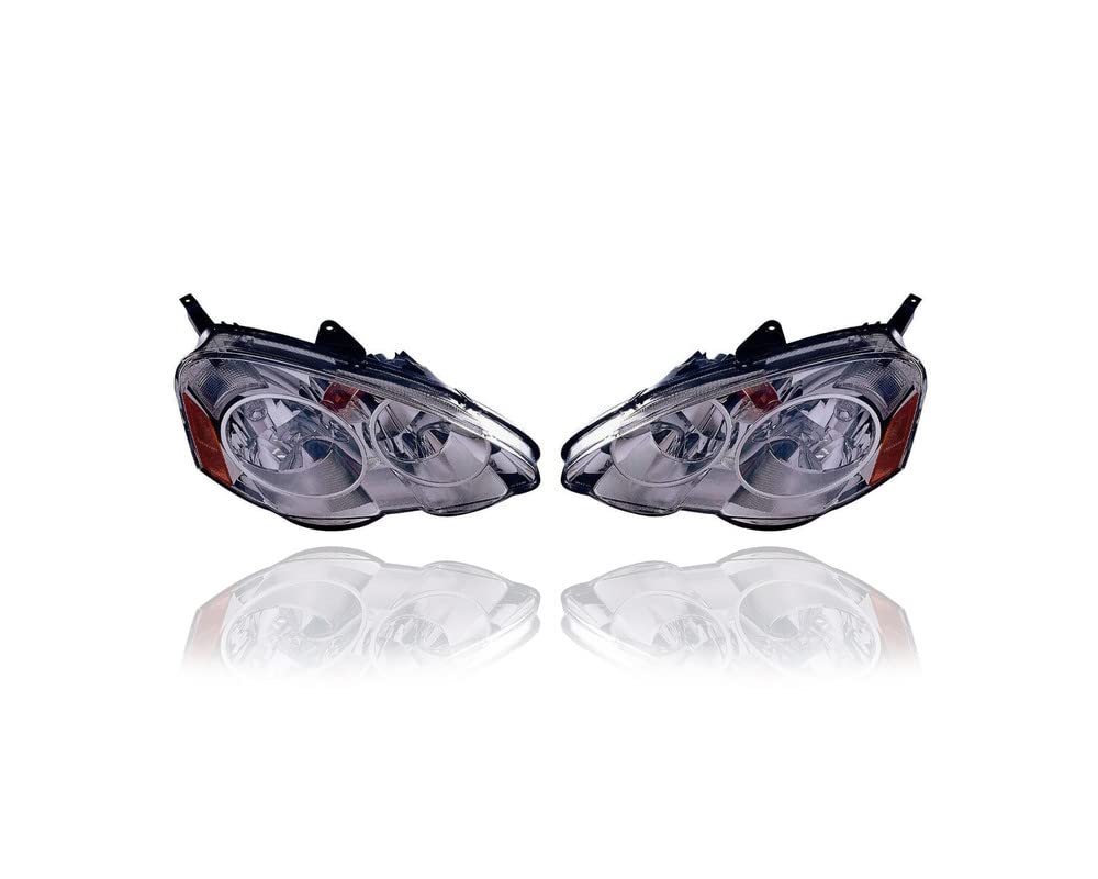 High-Performance Headlight Pair for 2002-2004 Acura RSX - Direct Replacement for Driver & Passenger Side (33101S6MA01, 33151S6MA01) - Perfect for Night Driving & Enhanced Visibility