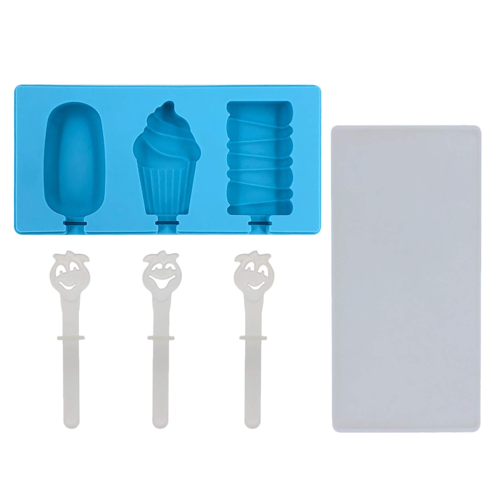 **GILIGEGE Silicone Ice Pop Molds – Flexible, Easy-Removal, Dishwasher Safe – Blue Popsicle Makers with Sticks (1PC) – Perfect for Homemade Frozen Treats, Kids Snacks, and Summer Parties**