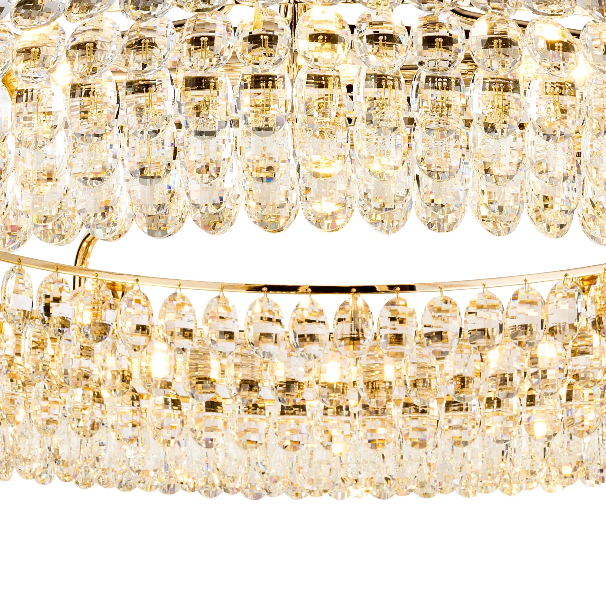 Consten Semi Flush Ring Ceiling Light Fixture with E14 Socket - Perfect for Bedroom, Hallway & Small Space Lighting