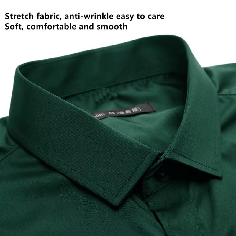 Premium Slim Fit Men's Long Sleeve Dress Shirts | Formal & Casual Button Down Shirts with Pockets | Perfect for Office, Business Meetings & Special Occasions