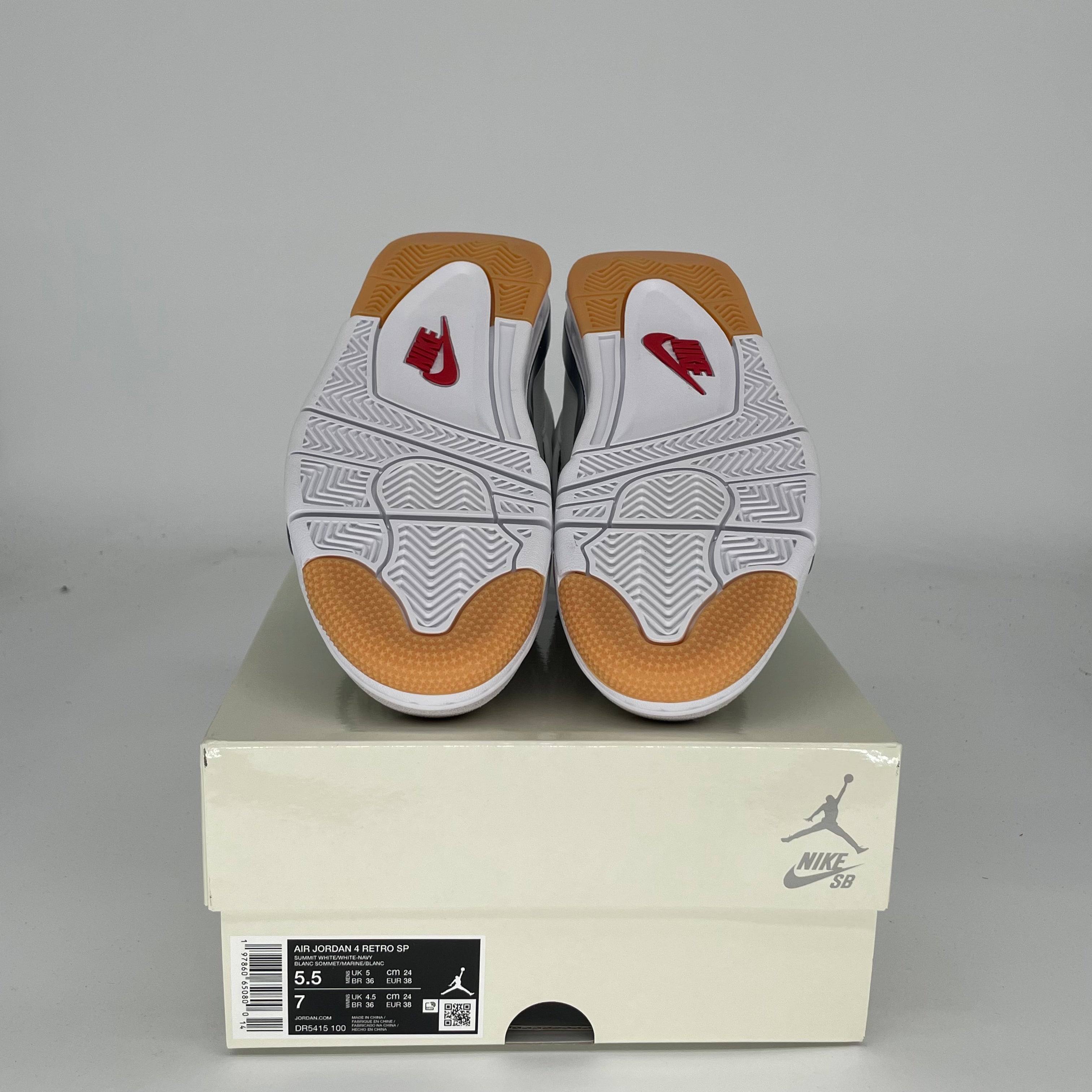 AIR JORDAN 4 SB NAVY Sneakers - Men's Size 5.5 (DR5415-100) | Authentic Basketball Shoes for Streetwear & Casual Style