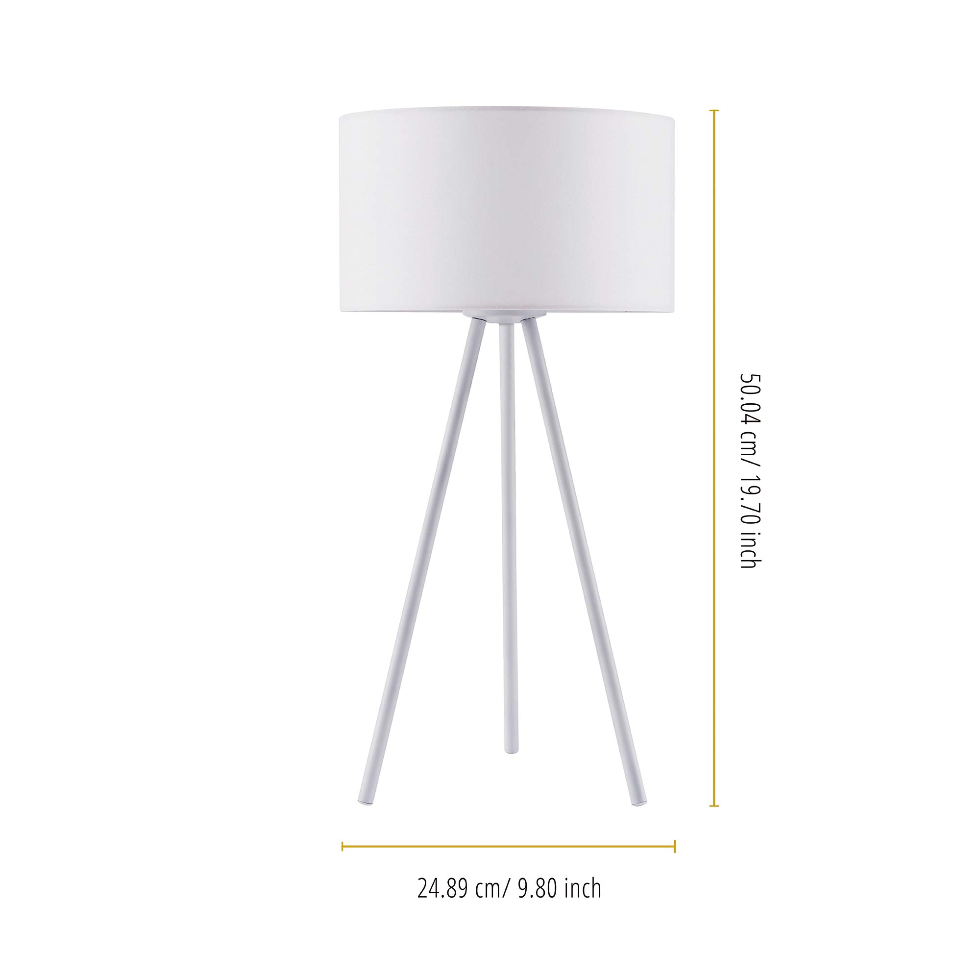 Eli Tripod Floor Lamp - Adjustable White Standing Light for Living Room, Bedroom, Office - Modern 3-Leg Design with Soft Ambient Lighting