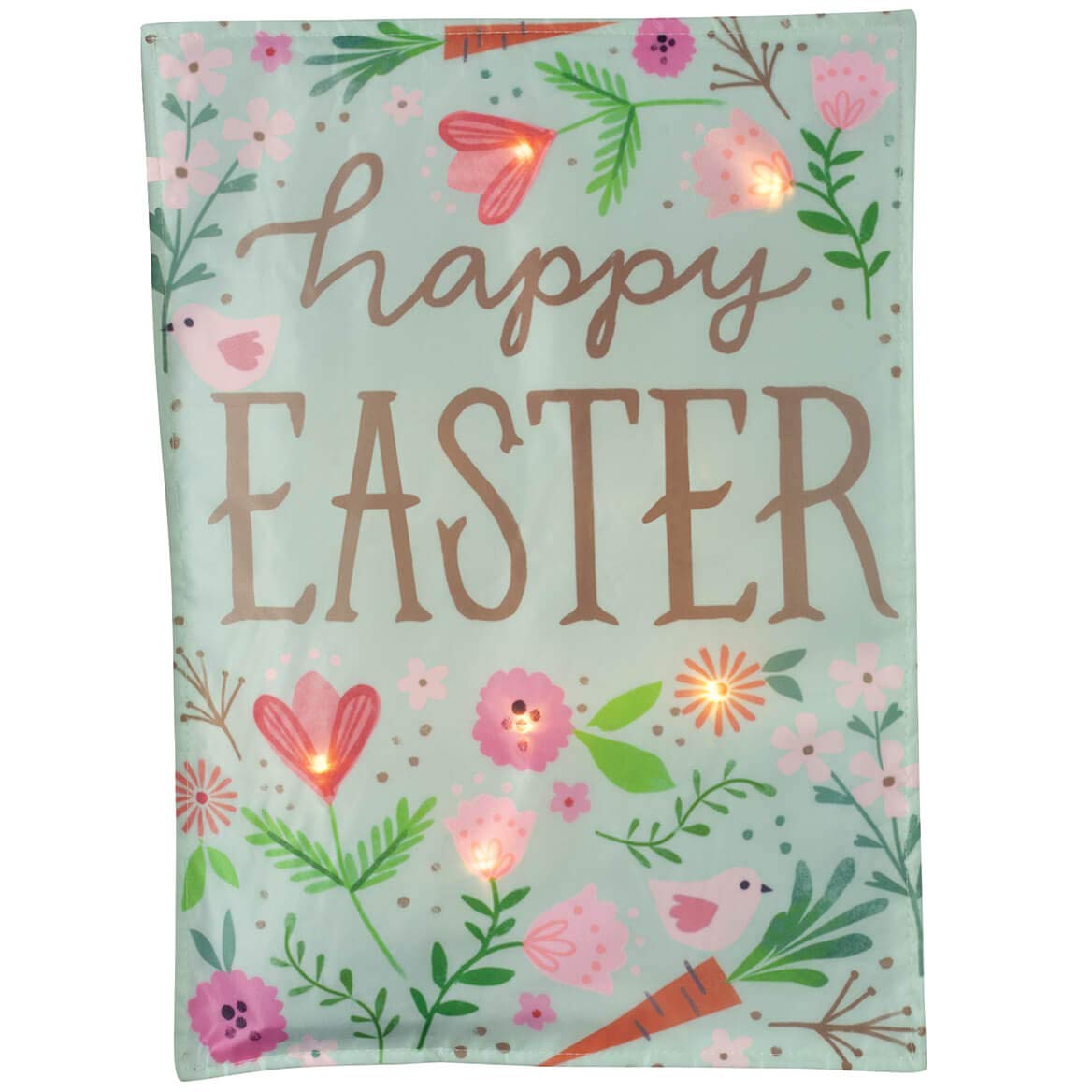Fox Valley Traders Happy Easter Lighted Garden Flag - Outdoor Decor for Spring Celebrations, Yard & Patio Decorations