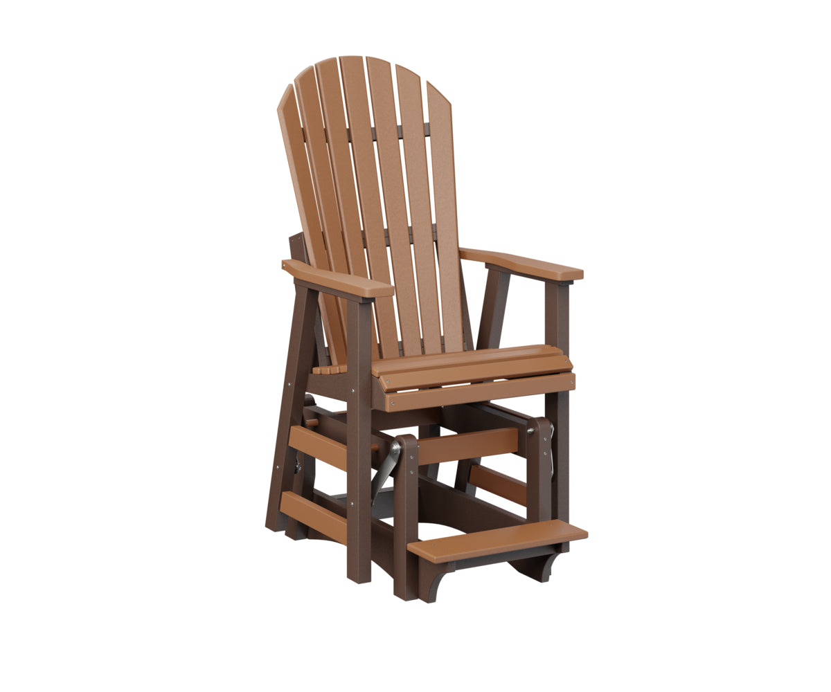 Berlin Gardens Comfo Back Single Counter Glider - Outdoor Patio Bistro Chair with Smooth Gliding Motion, Perfect for Garden, Deck, and Restaurant Use