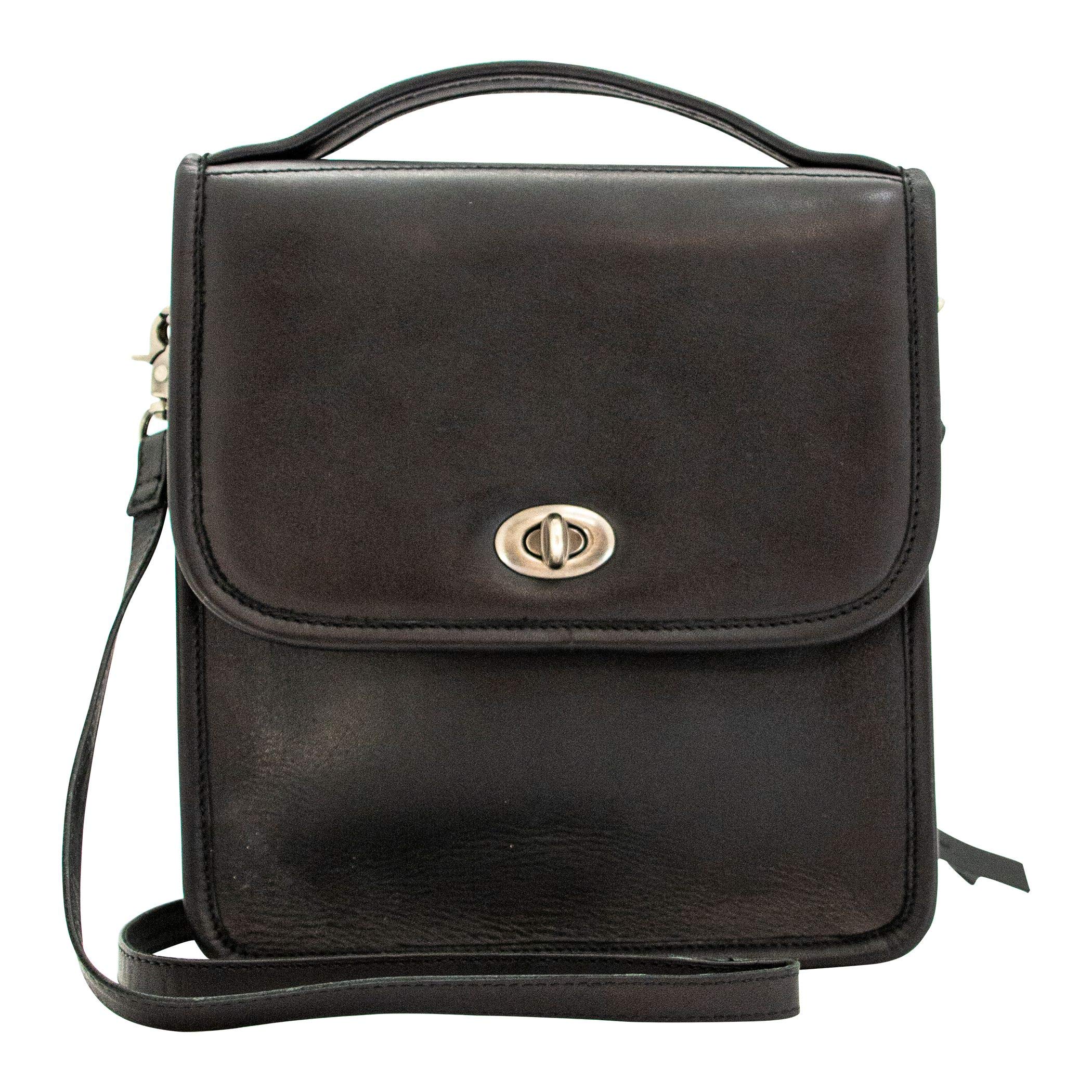 Smith & Wesson Vintage Crossbody Concealed Carry Purse - Distressed Leather CCW Bag for Women - Black | Everyday Use, Travel & Outdoor Activities
