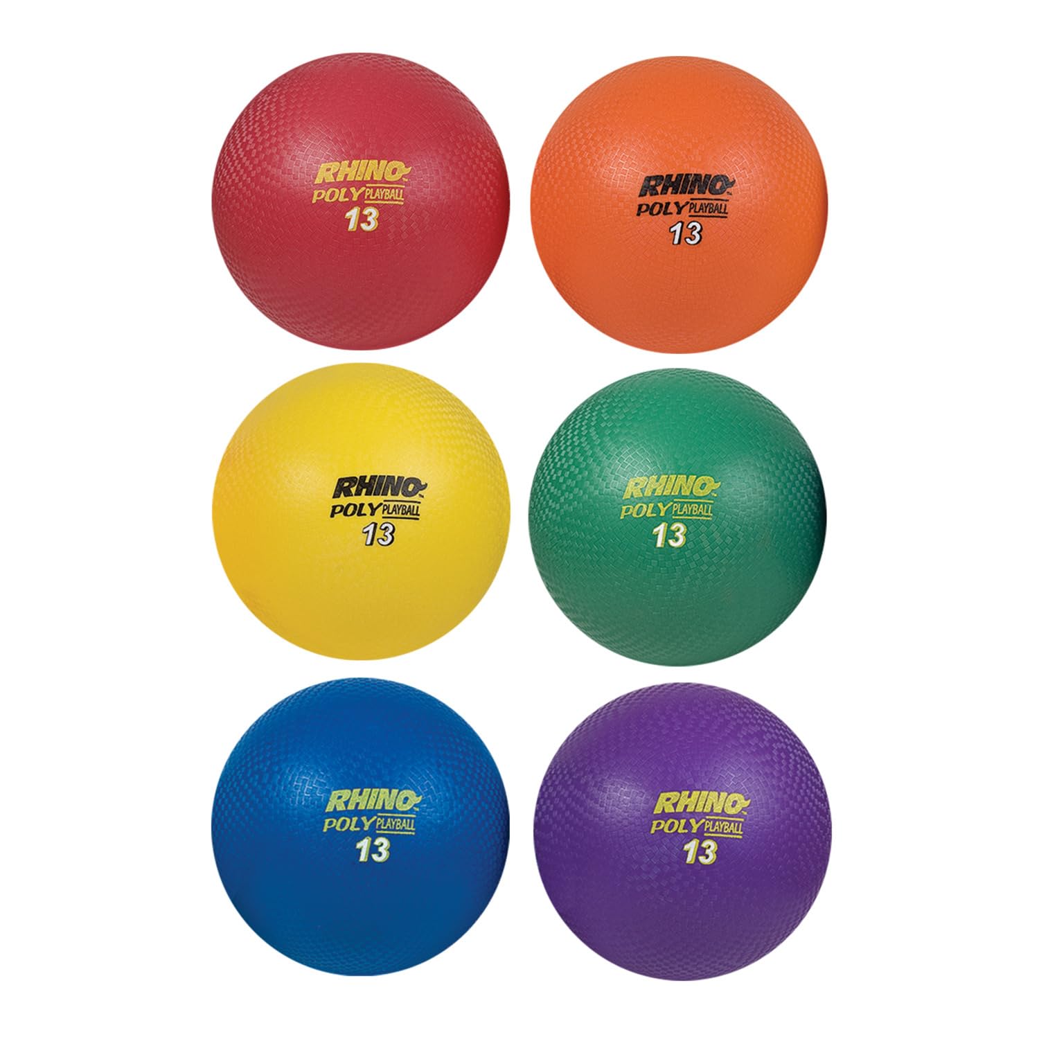 Champion Sports Poly Playground Ball Set - 3 Pack Durable Rubber Balls for Kids, School PE Class, Recess & Outdoor Games - Perfect for Dodgeball, Kickball & Playground Activities