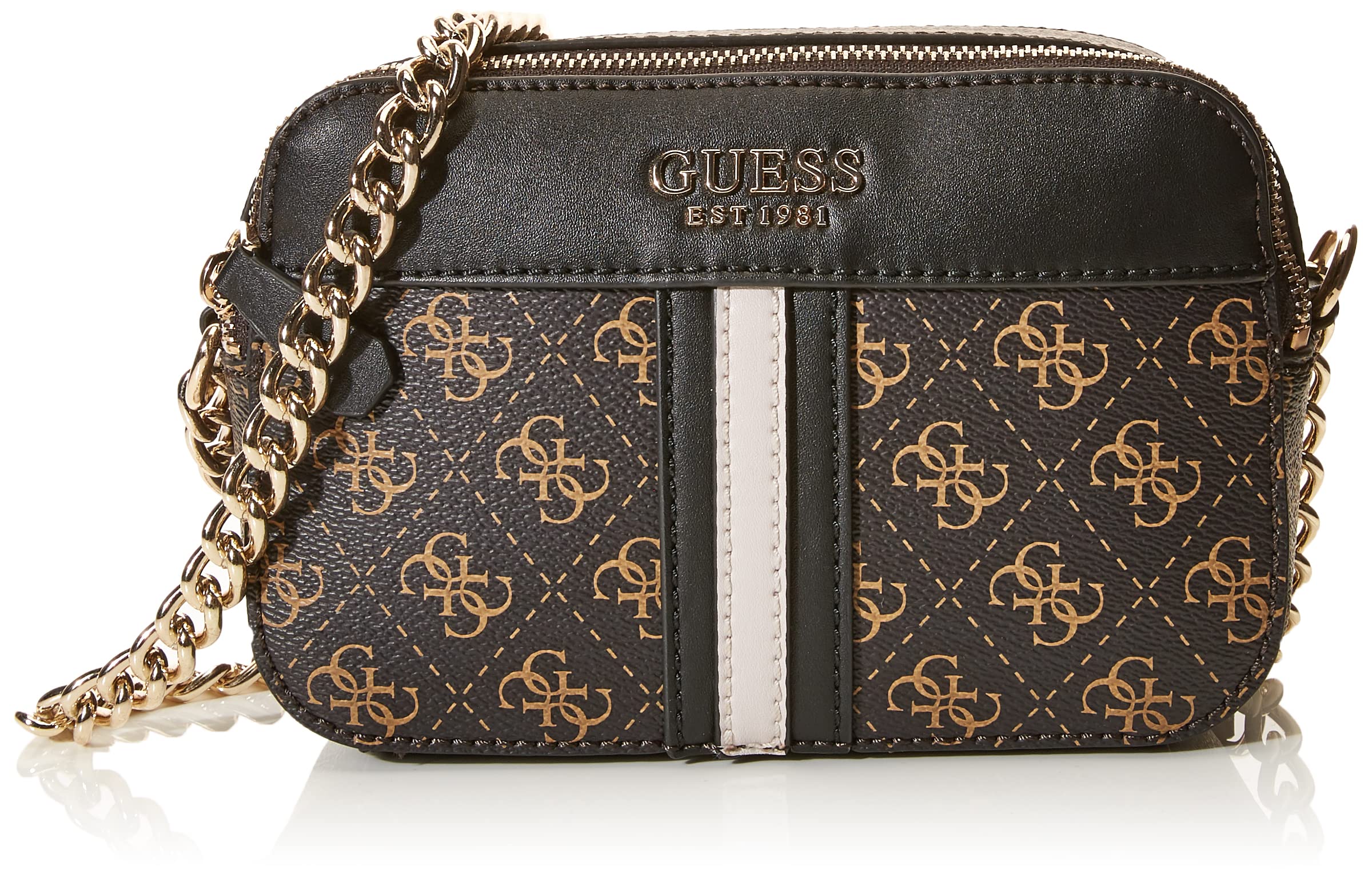 GUESS Noelle Crossbody Camera Bag for Women - Stylish Leather Small Purse with Adjustable Strap, Perfect for Travel, Shopping & Everyday Use