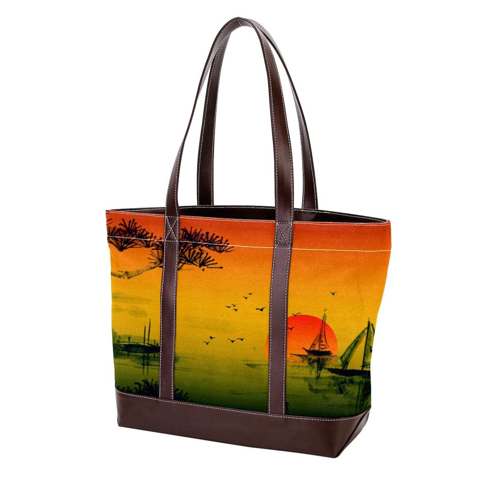 Vibrant Colorful Paint Tote Bags for Women - Large Leather & Canvas Shoulder Purses, Handbags with Top Handle - Perfect for Work, Travel & Everyday Use