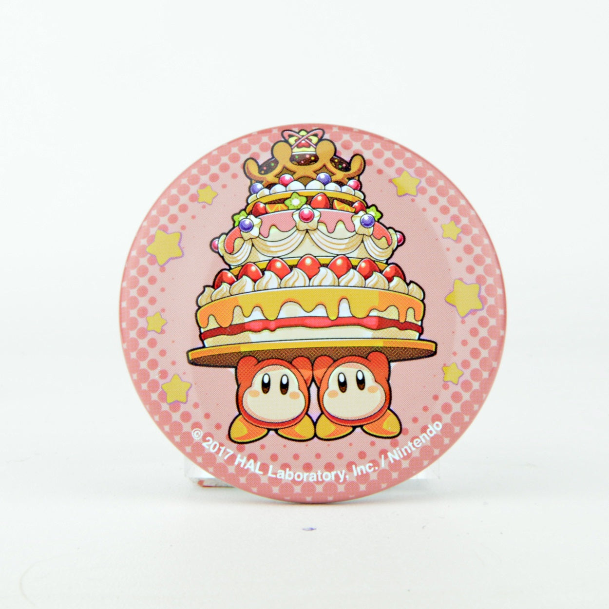 Official Nintendo Kirby Battle DX Takara Tomy Round Can Badge Pin - Cute Collectible Anime Character Accessory for Backpacks, Jackets & Cosplay