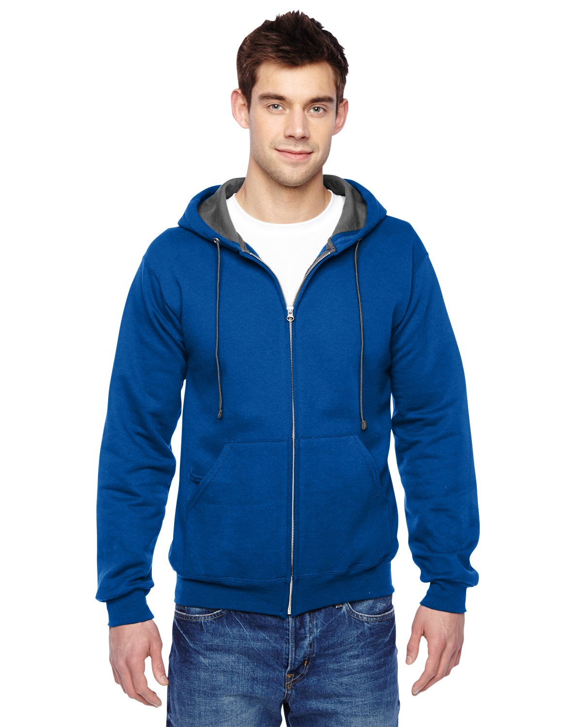 Fruit of the Loom Men's Sofspun Fleece Full Zip Hoodie - Soft & Comfortable Pullover Jacket for Casual Wear, Outdoor Activities & Lounge