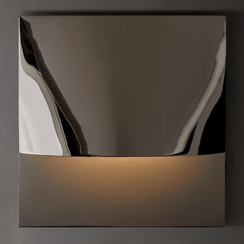 Square Wall Sconce Light Fixture - Modern LED Wall Lamp for Bedroom, Living Room & Hallway Lighting - Matte Black Finish