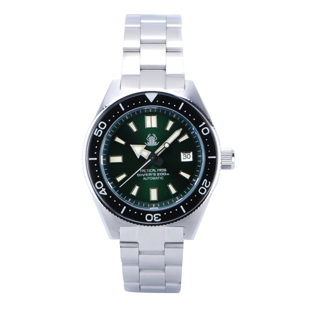 AMOY Automatic Diver Watch for Men - Military Self-Winding Mechanical Wristwatch with NH35 Movement, 20Bar Water Resistant, C3 Luminous & Sapphire Crystal - Perfect for Scuba Diving, Swimming, and Outdoor Sports Activities