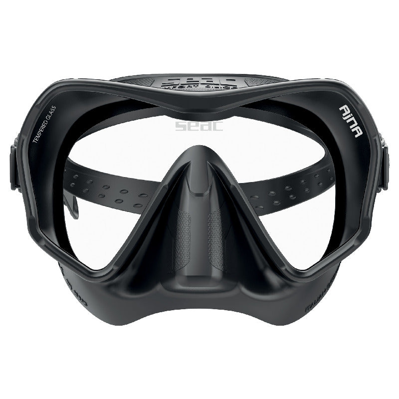 Seac AJNA Snorkeling Mask with Black Silicone Skirt - Comfortable & Anti-Fog for Scuba Diving, Snorkeling, and Swimming Adventures