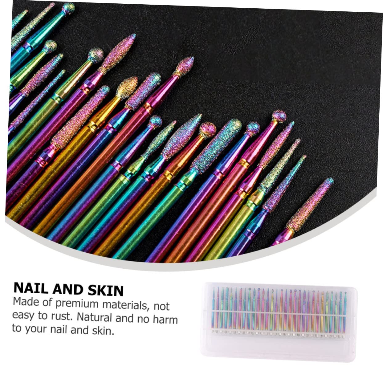 Minkissy Professional 30pcs Nail Drill Bits Set - Electric Nail File Drill Bits for Manicure, Pedicure & Cuticle Care | Nail Art Tools for Salon & Home Use