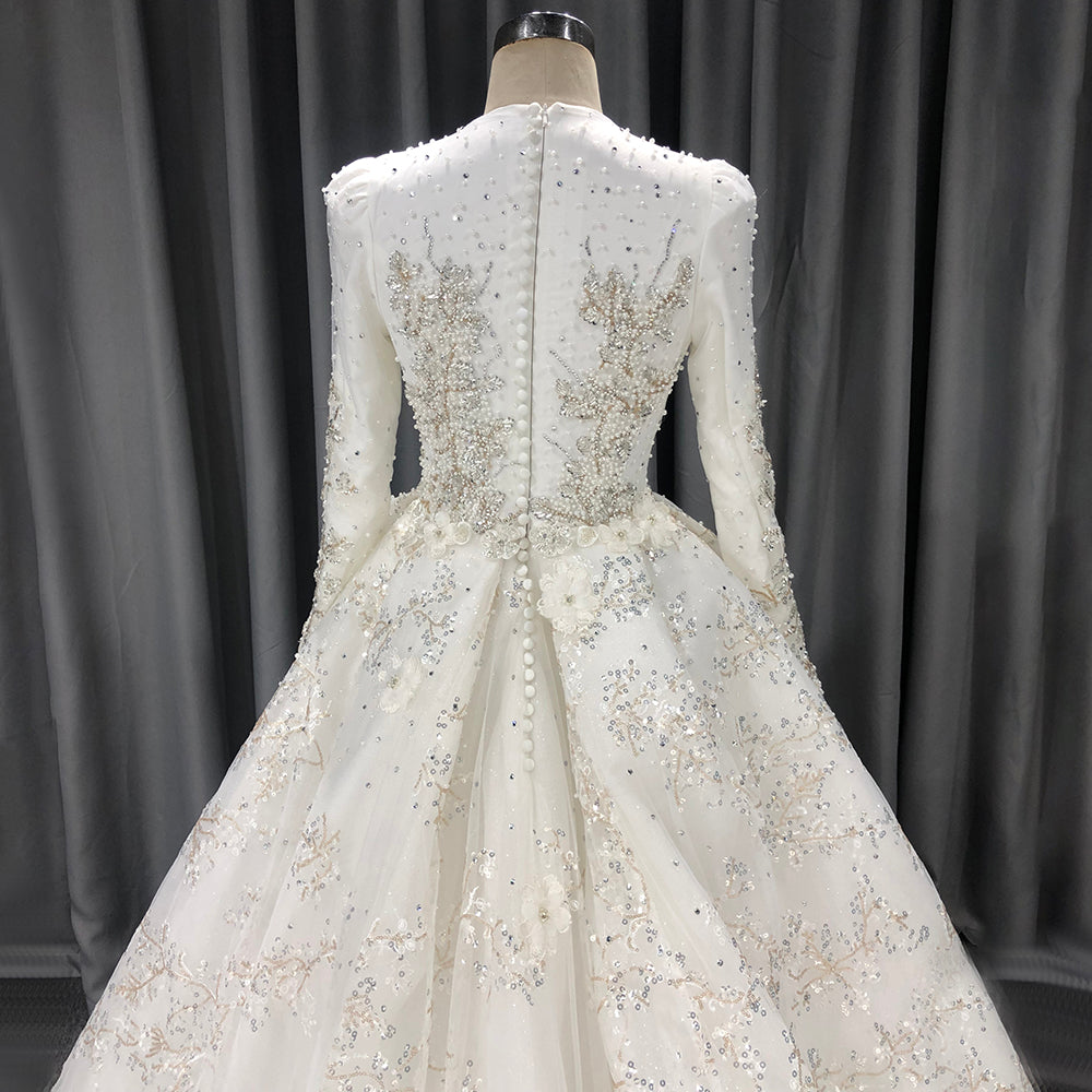 Serene Hill Mint Luxe Sweetheart Beaded Wedding Dress 2025 - High-End Custom Made Sexy Bridal Gown HA2525 | Perfect for Beach Weddings, Vow Renewals & Romantic Photoshoots