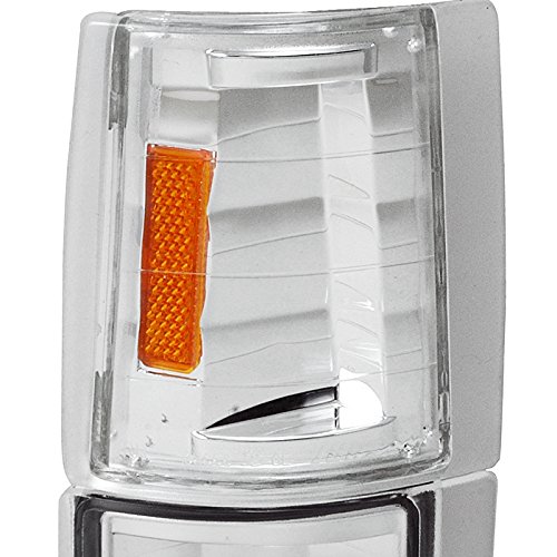 Spec-D Tuning LED Halo Projector Headlights with Bumper & Corner Lights - Compatible with 1994-1998 GMC C/K C10, Sierra, Yukon, Suburban - Left & Right Pair Headlamp Assembly - Upgrade for Night Driving & Off-Road Adventures