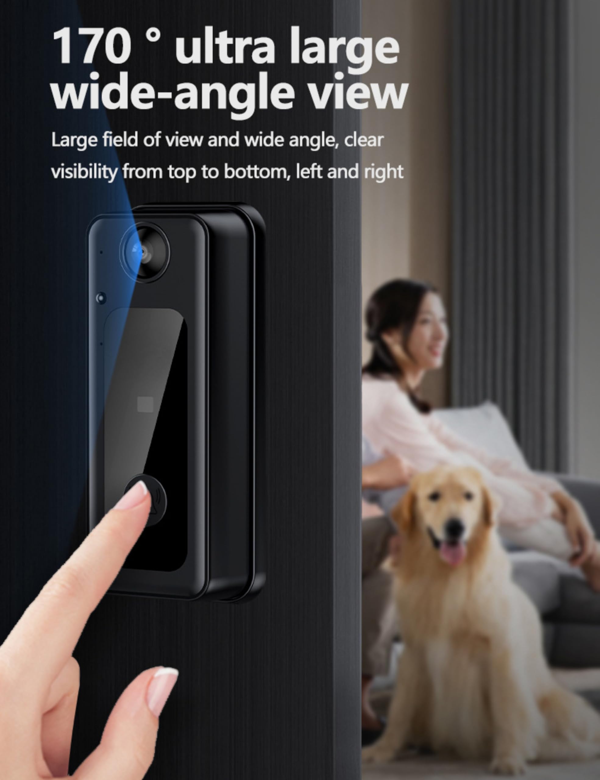 Smart WiFi Video Doorbell with 4.3