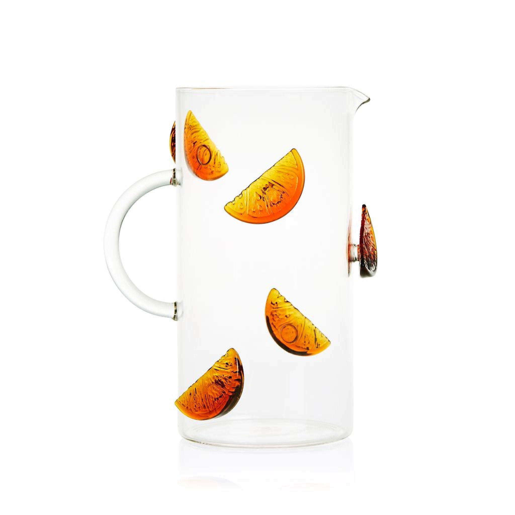 MAISON BALZAC Aperitif Jug - Elegant Clear & Amber Glass Pitcher for Cocktails, Sangria, Iced Tea & Party Drinks - Perfect for Entertaining & Home Bar Accessories