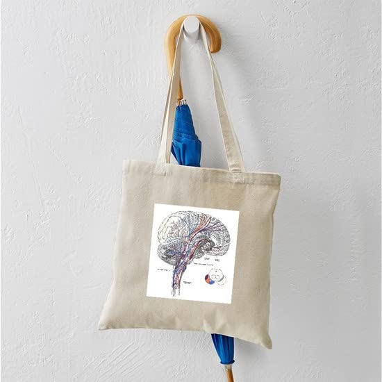 Pathways Of The Brain Tote Bag - Natural Canvas Reusable Shopping Bag for Groceries, Beach & Everyday Use | Eco-Friendly & Durable