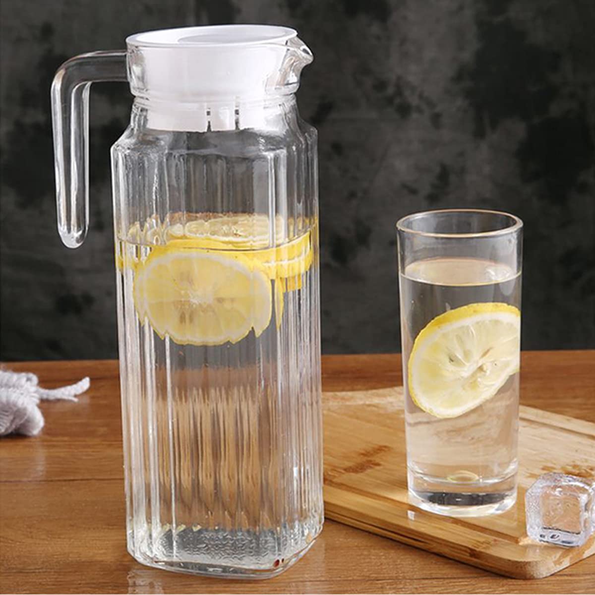 4-Piece Glass Water Pitcher Lids - Replacement Stoppers & Caps for Glass Jugs, Bistro Pitchers - Airtight & Durable White Pitcher Lids - Perfect for Iced Tea, Lemonade, and Water Dispensers at Home, Restaurants, or Cafes