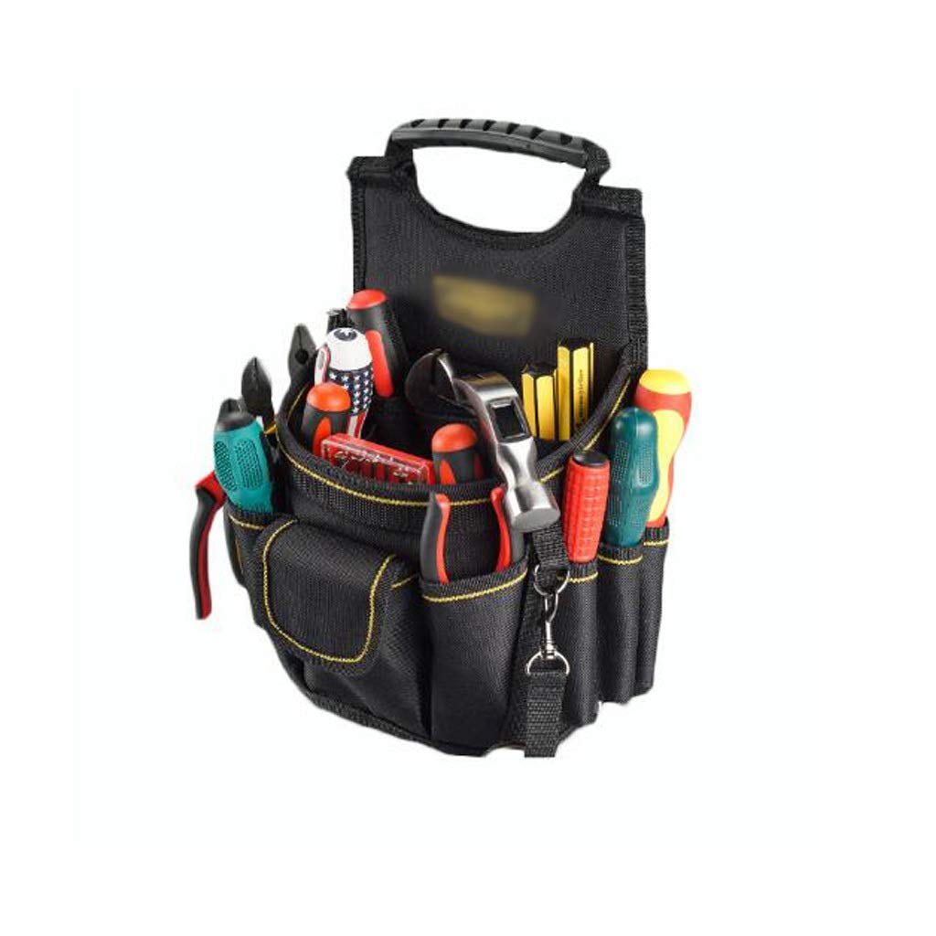 Heavy Duty Multifunctional Oxford Tool Bag - Portable Electrician & Plumbing Repair Organizer with Waist Strap & Drill Storage Pockets | Ideal for Construction, Home DIY & Professional Work