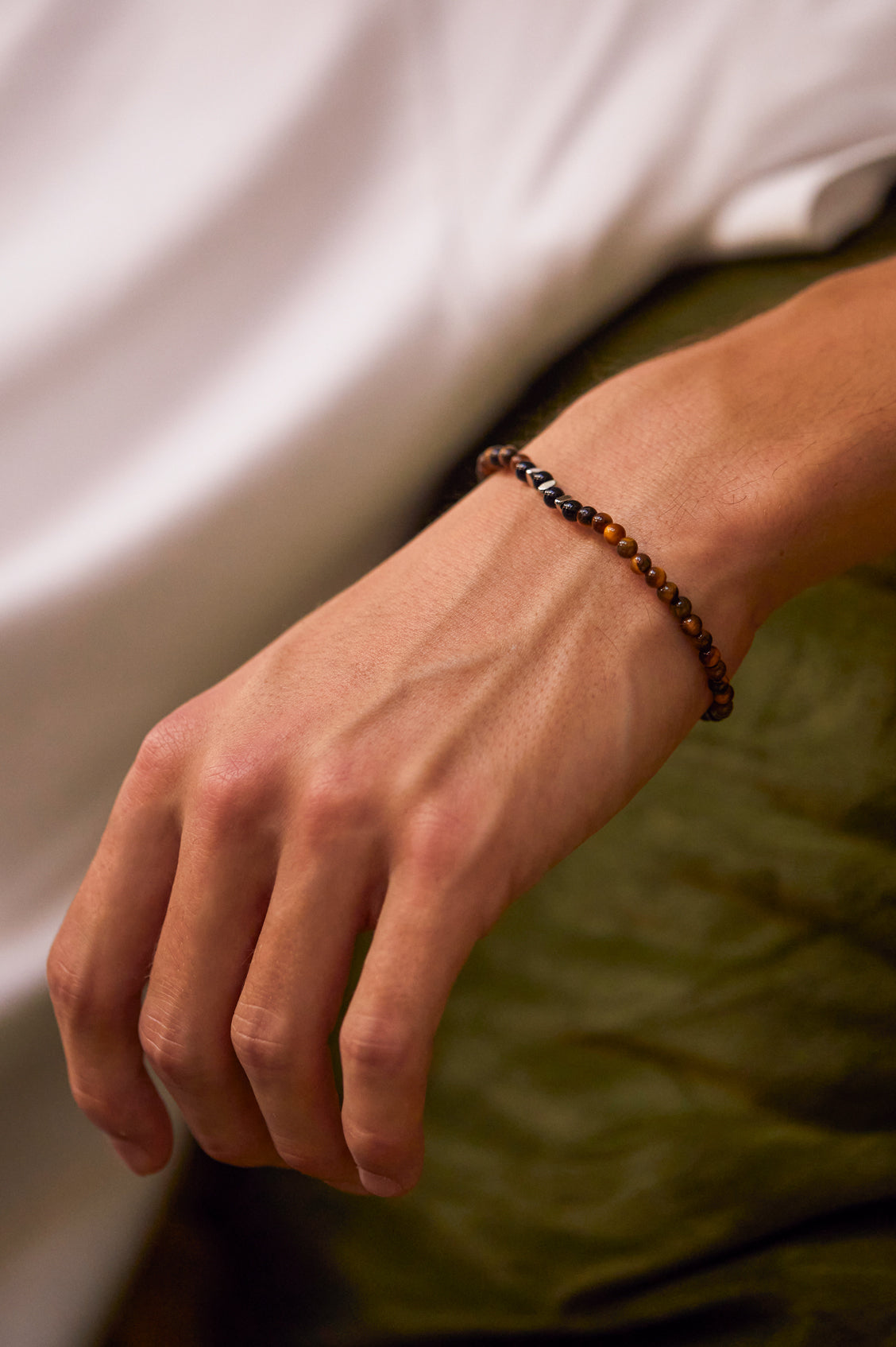 Men's Gemstone Beaded Bracelet - Natural Stone Healing Bracelet for Men - Yoga, Meditation & Everyday Wear