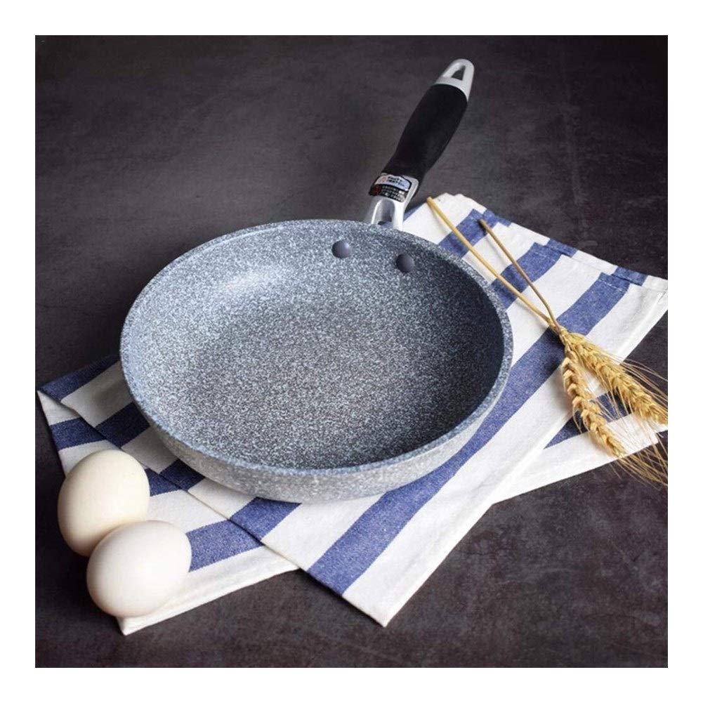Japanese Style Forged Aluminum Non-Stick Stone Pan Set - 20cm Small Frying Pan & 26cm/28cm Large Deep Frying Pan with Ceramic Coating - Easy Clean for Induction Cooker & Gas Stove - Perfect for Sautéing, Stir-Frying, and Deep Frying at Home