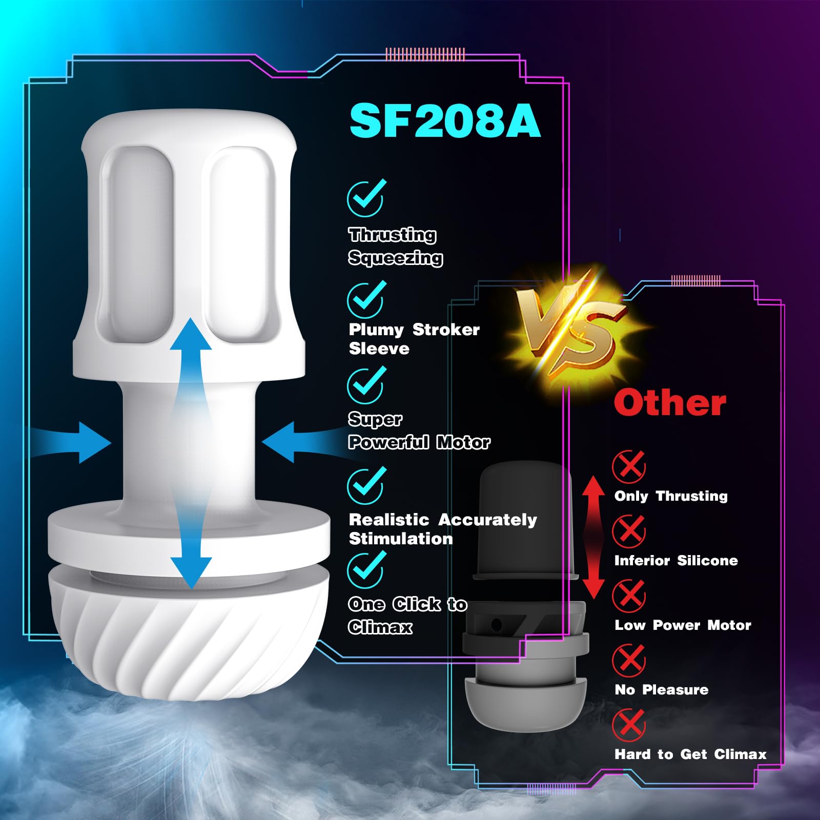 Premium Automatic Male Masturbator - SVAKOM Thrusting Squeezing Penis Trainer with One-Key Orgasm & CVT Technology | Realistic Pocket Pussy for Men | Adult Sex Toy for Solo Pleasure & Stress Relief | Perfect for Home Use, Travel & Discreet Storage