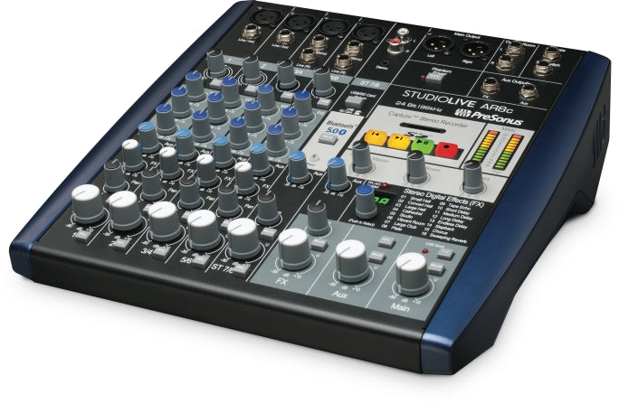 PreSonus StudioLive AR8c 8-Channel Analog Mixer with Studio One Artist DAW Software - Perfect for Home Studios, Live Performances & Podcasting