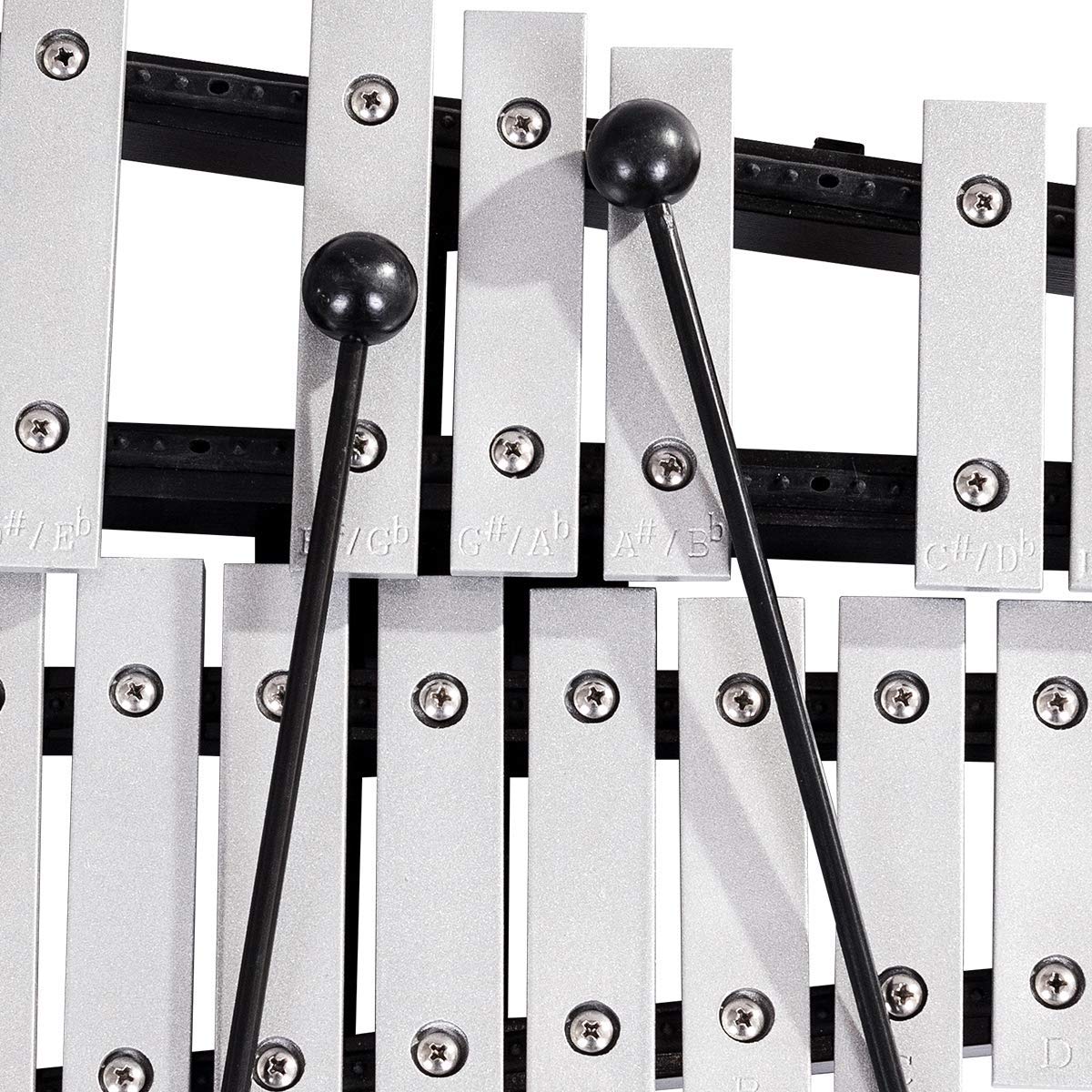 Giantex 30-Note Percussion Glockenspiel Bell Kit with Carry Case, Practice Pad, Adjustable Stand, Mallets & Wooden Sticks - Complete Xylophone Instrument Set for Kids, Beginners & School Music Classrooms (Perfect for Home Practice, Band Performances & Music Education)