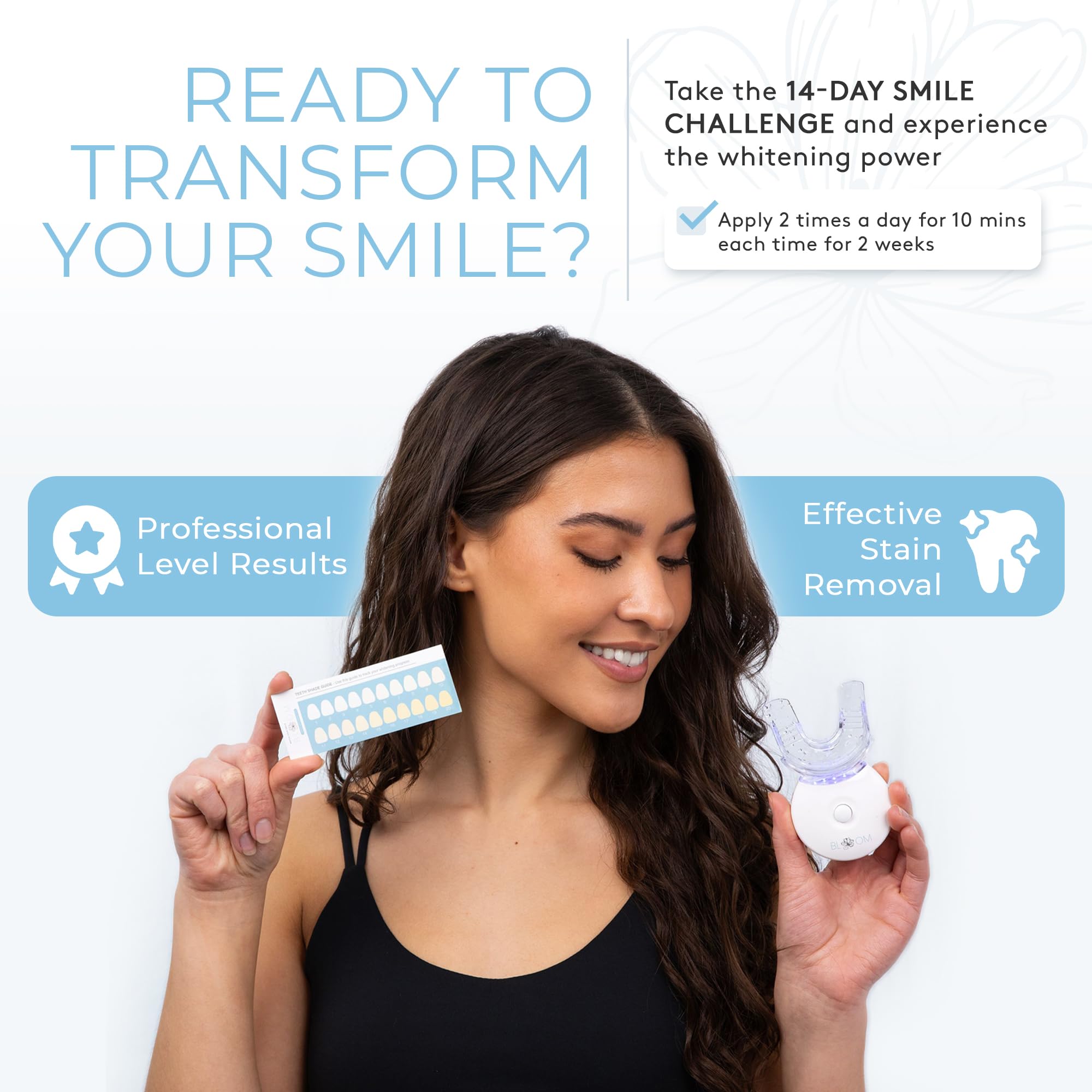 Professional Teeth Whitening Kit with 35% Carbamide Peroxide & LED Light - Fast Results in 10 Minutes Daily, Sensitivity-Free Formula with Coconut Oil & Hydroxyapatite - Perfect for Home Use, Travel, and Special Occasions