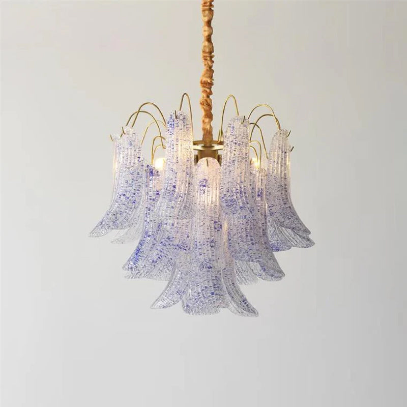Elegant Mazzega Murano Glass Chandelier - Handcrafted Italian Lighting Fixture for Dining Room, Living Room & Bedroom Decor