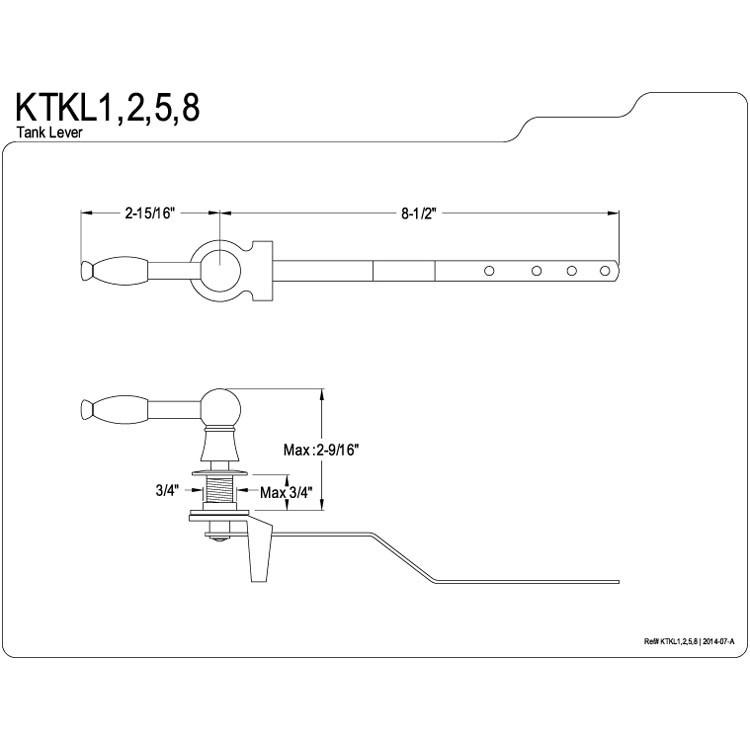 Oil Rubbed Bronze Toilet Tank Lever - KTKL5 Bathroom Flush Handle for Classic & Modern Toilets - Perfect for Home, Hotel & Commercial Restroom Upgrades