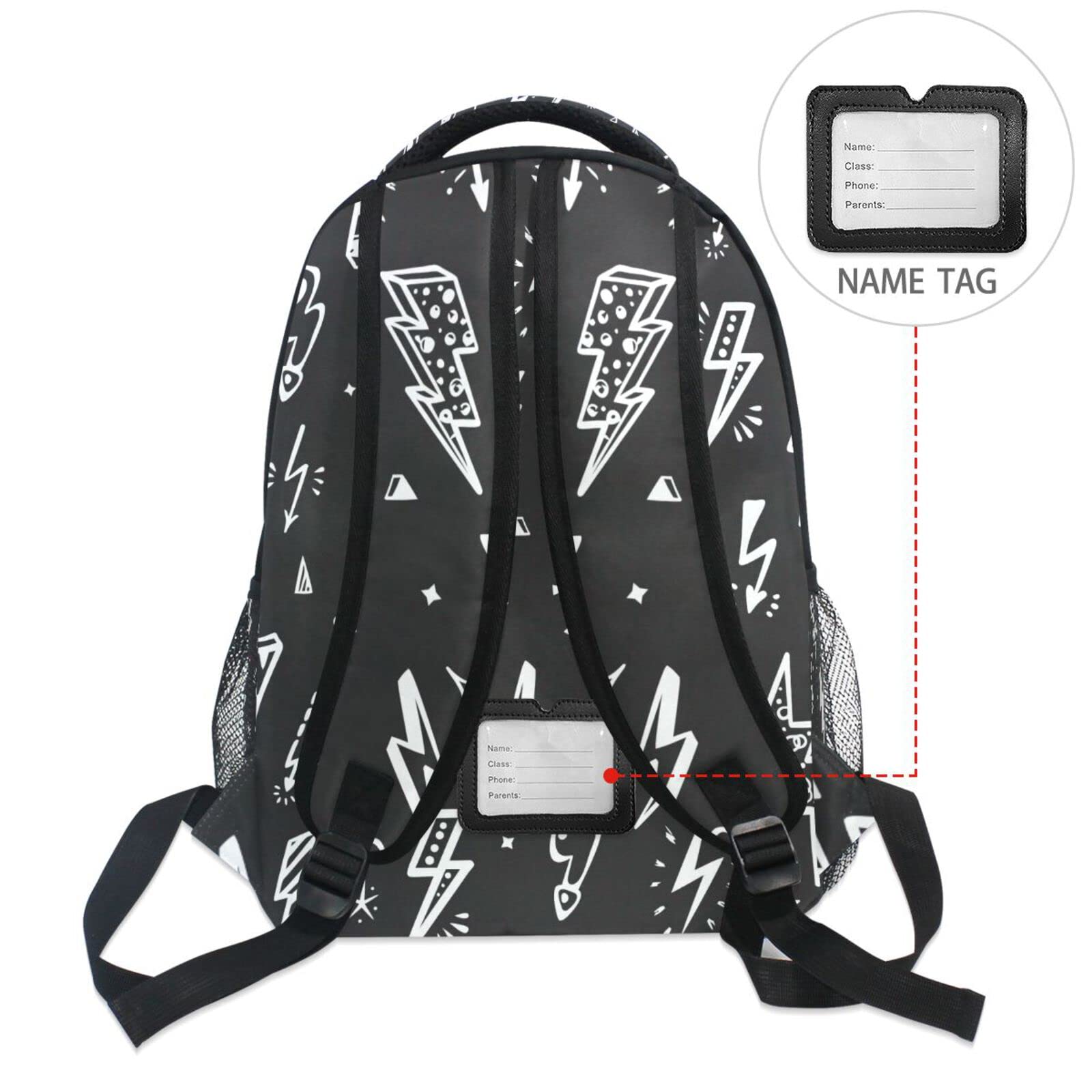 Lightning Bolt Themed Boys & Girls Kids Backpack for School, Travel & Daypack - Durable Elementary Bookbag for Students - Perfect for Class, Outings & Daily Use