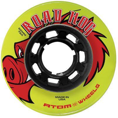 Atom Road Hog Wheels 66mm 78a Durometer - Set of 4 High-Performance Skateboard Wheels for Cruising, Longboarding & Street Skating