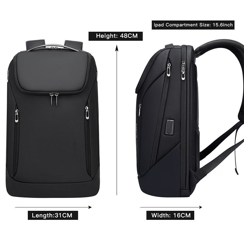 BANGE Anti Theft Business Laptop Backpack for Men & Women - Waterproof Travel Backpack with USB Charging Port - Perfect for Office, Commuting, and College Students
