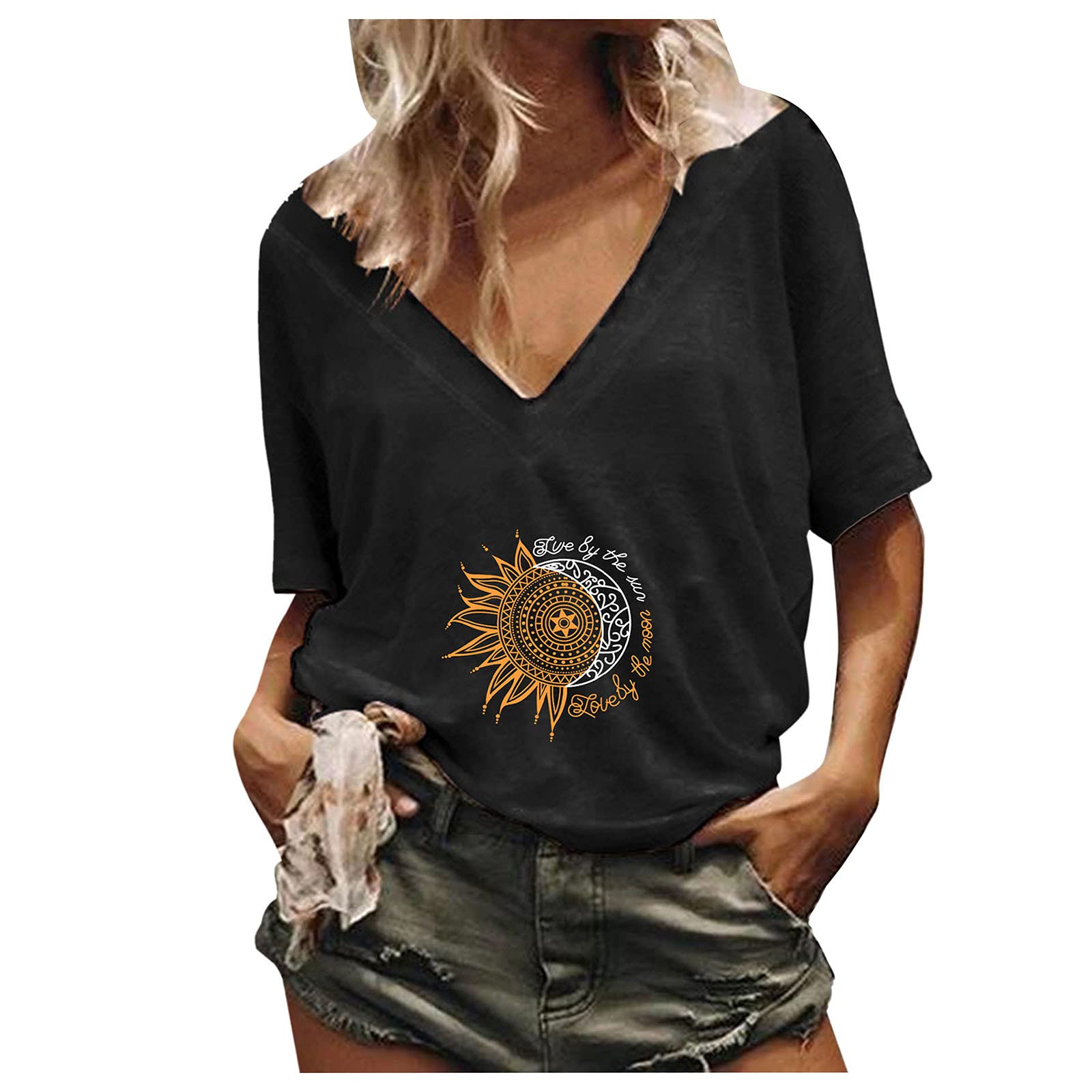 Women's Long Sleeve Color Block T-Shirts - Casual Fall Blouses & Tops for Women | Perfect for Office Wear, Weekend Outfits & Layering